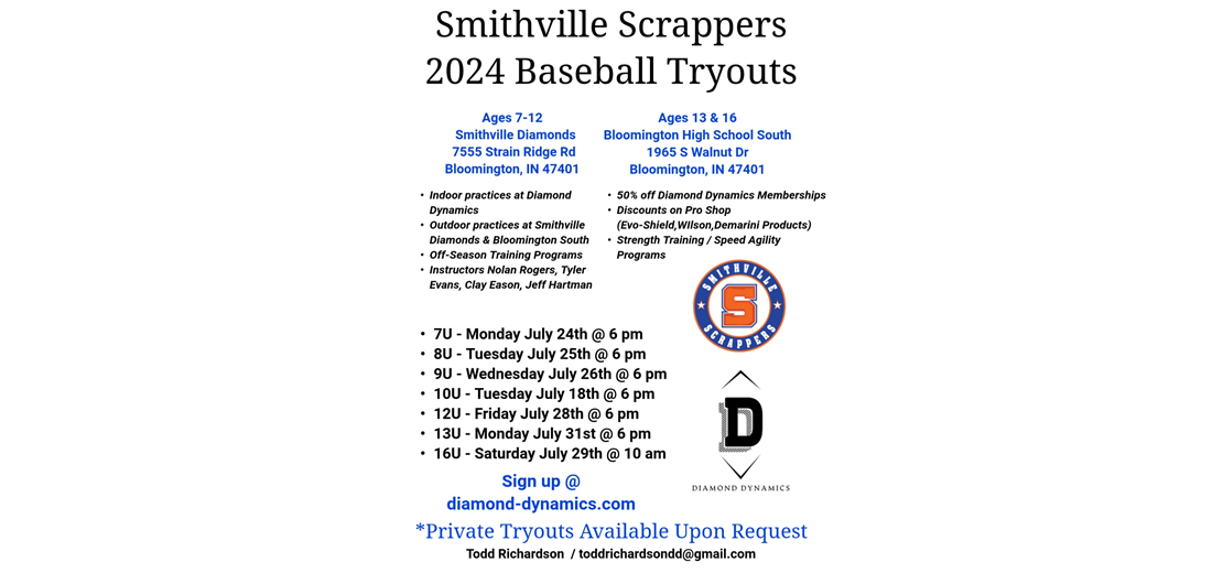 2024 Scrappers Tryouts (starting in July 2023)